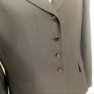 Tahari Black Jacket small white dots 12p
